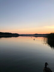 Sunset over the lake