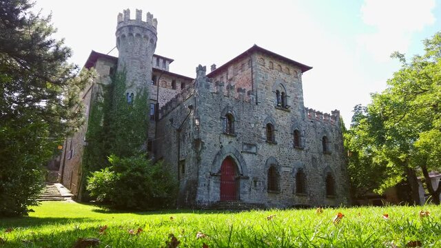 mediaeval fairy castle of Castelluccio near Porretta in Emilia Romagna region - Italy