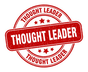 thought leader stamp. thought leader label. round grunge sign