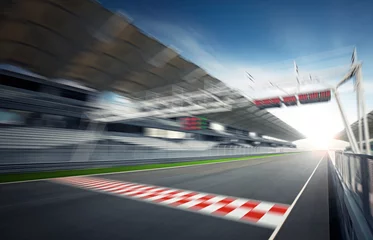 Foto op Canvas F1 Motion blur race track © Image Craft