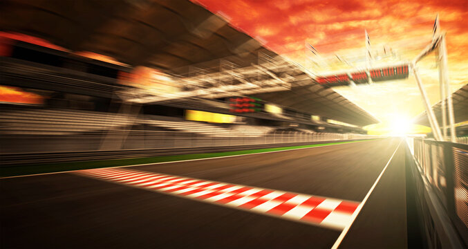 Golden Hour motion blur race track