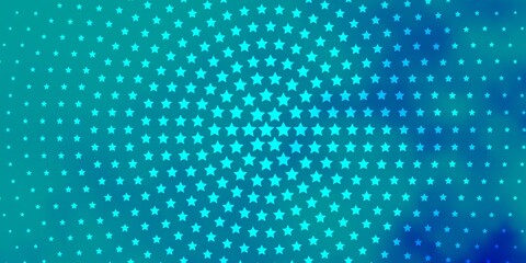 Light BLUE vector pattern with abstract stars.