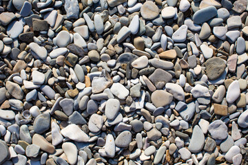 The background of grey sea stones