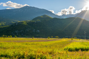 Nature, summer landscape in albanian mountains