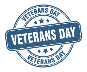 veterans day stamp. veterans day label. round grunge sign
