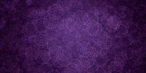 dark rich black magenta background, with ornate patterns mixed and scattered. abstract background with light center. universal backdrop for any decor