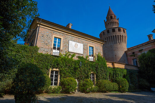 RIVALTA TREBBIA, ITALY, AUGUST 25, 2020 - View of Rivalta castle in Rivalta Trebbia town, Piacenza province, Emilia Romagna, Italy