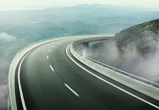 flyover on the mountain