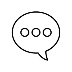 speech bubble icon, line style