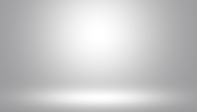 white stage background with gradient light empty room for display your product.