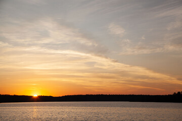 Obraz premium Lake sunset