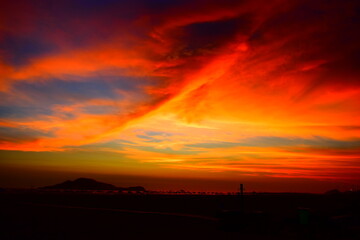 Atardecer en León Dormido, Perú