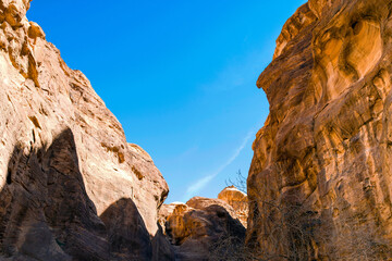 Landscape of The Siq Canyon, Petra, Jordan