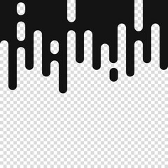 Modern style abstraction with composition made of various rounded shapes in black color. Vector illustration.