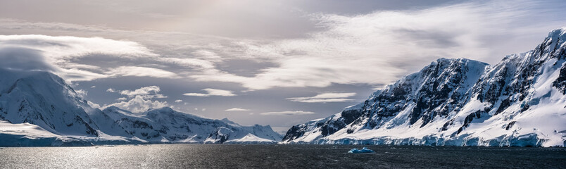 Mountains along the Neumayer Channel, Antarctic Peninsula, Antarctica © David Parker