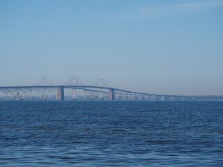 Chesapeake Bay Bridge view from beach