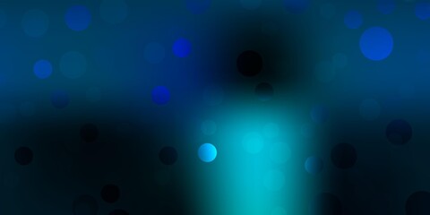 Dark blue, green vector template with circles.