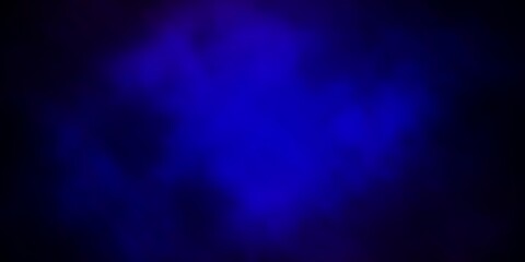 Dark Blue, Red vector pattern with clouds.