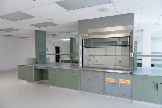 New Biotech Lab And Hood With No People Or Equipment