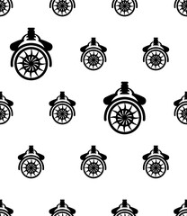 Fototapeta na wymiar Caster Wheel Icon Seamless Pattern