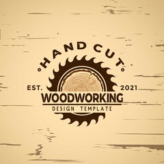 Woodworking logo Design icon element vector illustration