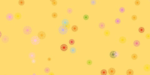 Light Multicolor vector doodle background with flowers.