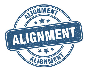 alignment stamp. alignment label. round grunge sign