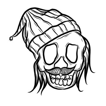sketch of a skull