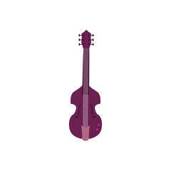 Obraz na płótnie Canvas guitar electric instrument with ornament flat style icon vector design