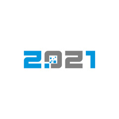 2021 logo vector template, Creative 2021 logo design concepts, Icon symbol, Happy new year logo