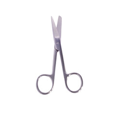 surgical instrument sharp-pointed scissors, isolate on white background