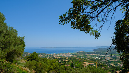 Scenic view above the golfe of Saint Tropez