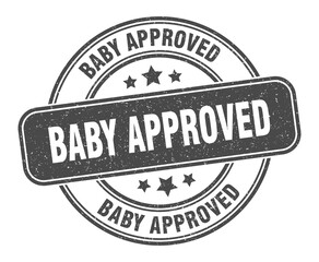 baby approved stamp. baby approved label. round grunge sign