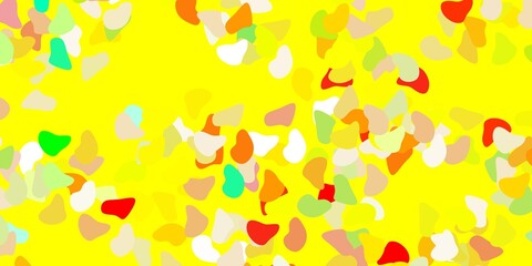 Light green, red vector pattern with abstract shapes.