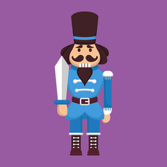 Nutcracker toy Christmas mascot design