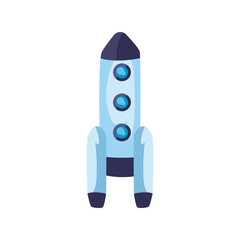 space rocket in white background