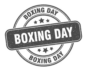 boxing day stamp. boxing day label. round grunge sign