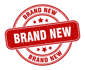 brand new stamp. brand new label. round grunge sign