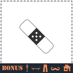 Plaster icon flat
