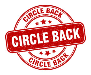 circle back stamp. circle back label. round grunge sign