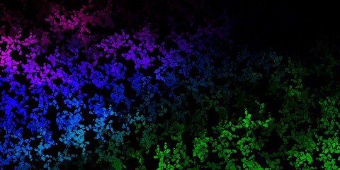 Dark multicolor vector background with random forms.