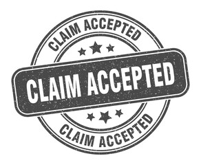 Obraz premium claim accepted stamp. claim accepted label. round grunge sign