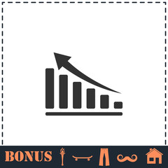 Graph icon flat