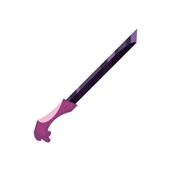 video game sword color purple on white background