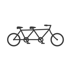 Fototapeta premium tandem bicycle transport on white background