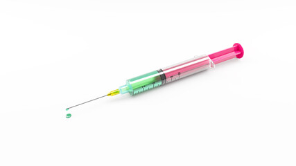 Fototapeta premium A typical syringe filled with poison