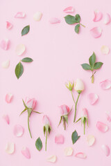 pink and white flowers on pink  paper  background