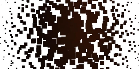 Fototapeta premium Light Brown vector backdrop with rectangles.