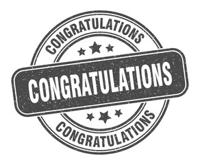 congratulations stamp. congratulations label. round grunge sign