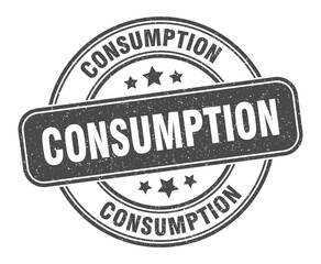 consumption stamp. consumption label. round grunge sign
